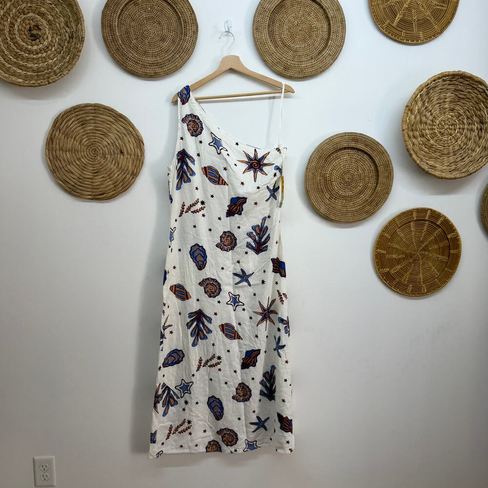 NEW C&C California One Shoulder Midi Dress Large - Picture 2 of 6